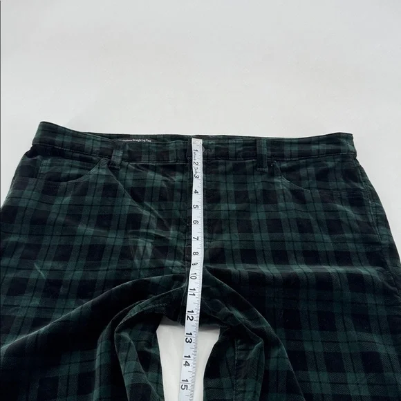 Talbots Holiday Preppy Old Money Tartan Plaid Velveteen Straight Leg Pants - Picture 13 of 16